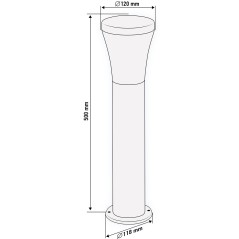 NEO TOOLS 99-080 Lampa ogrodowa słupek 50cm 
