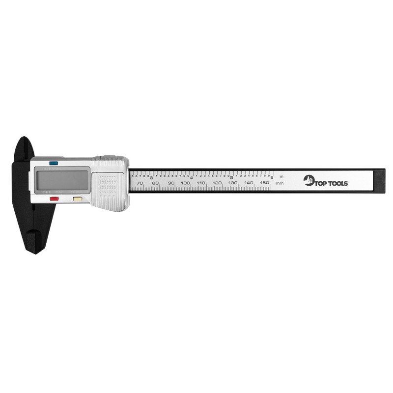 Top Tools 31C621-1 Suwmiarka cyfrowa 150 mm, kompozyt z włókna węglowego