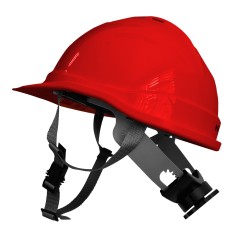 NEO TOOLS 97-224 Hełm przemysłowy z paskiem podbródkowym, czerwony 