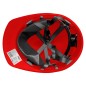 NEO TOOLS 97-224 Hełm przemysłowy z paskiem podbródkowym, czerwony