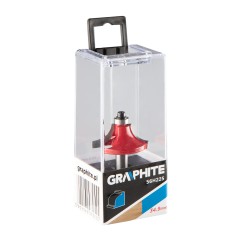 GRAPHITE 56H225 Frez kształtowy z łożyskiem, zaokrąglający, HM, 34.9 x 15.4 mm, trzpień 8 mm 