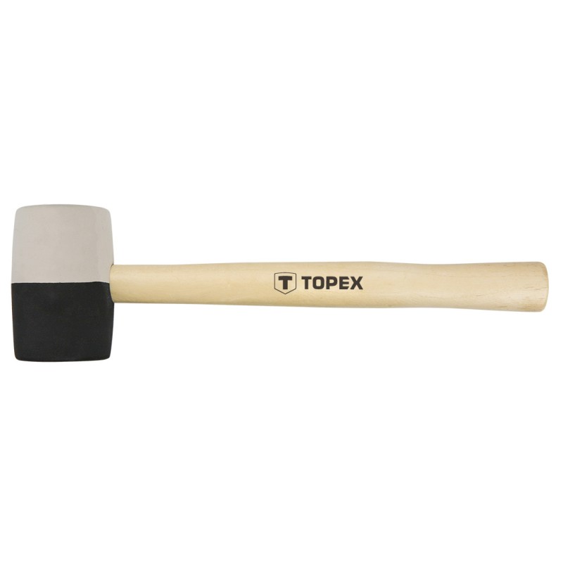 TOPEX 02A354 Młotek gumowy 58 mm/450 g, czarno-biała guma