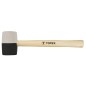 TOPEX 02A354 Młotek gumowy 58 mm/450 g, czarno-biała guma