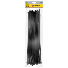 TOPEX 44E983 Opaski zaciskowe 7.6 x 500 mm, 75 szt., czarne 