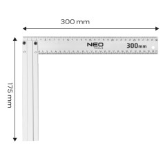 NEO TOOLS 72-145 Kątownik budowlany aluminiowy 300 x 175 mm 