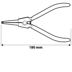 NEO TOOLS 01-041 Szczypce segera do pierścieni osadczych 180 mm, zewnętrzne, proste 