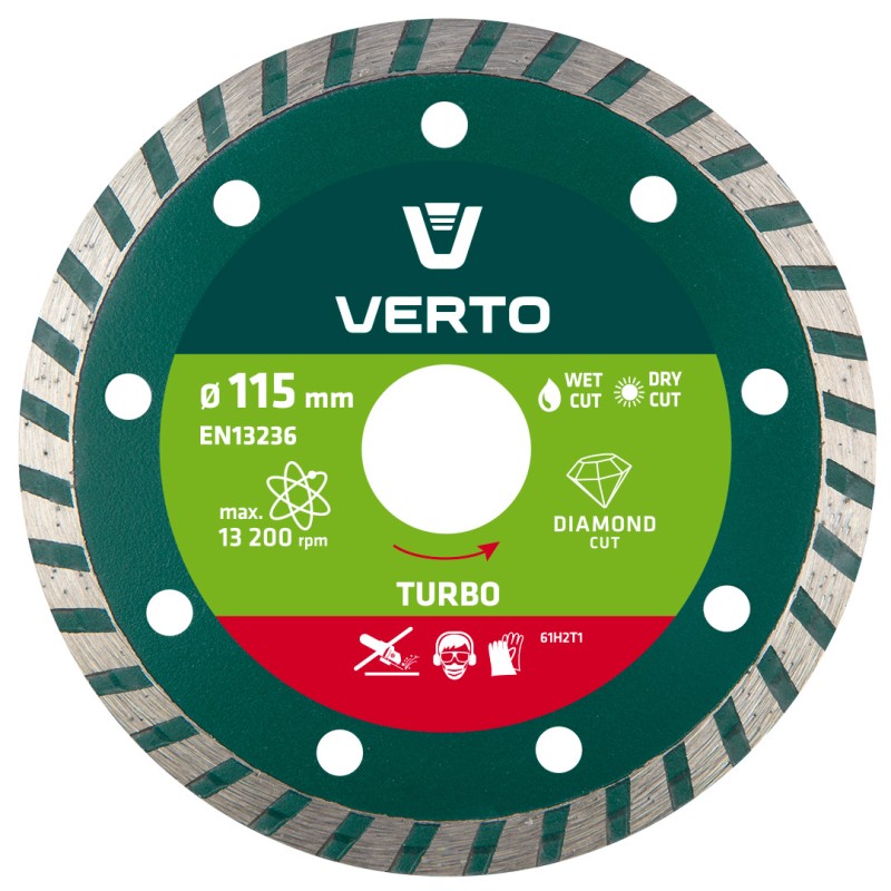 VERTO 61H2T1 Tarcza diamentowa 115 x 22.2 mm, turbo