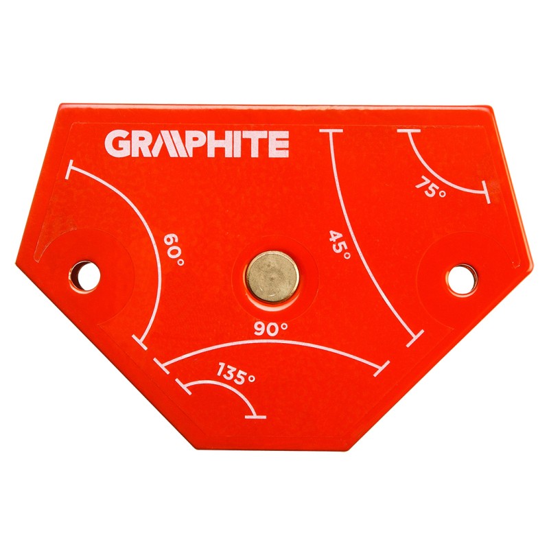 GRAPHITE 56H904 Spawalniczy kątownik magnetyczny 64 x 95 x 14 mm, udźwig 11.4 kg