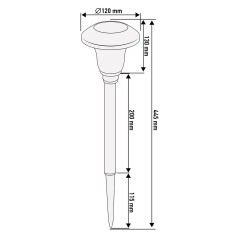 NEO TOOLS 99-084 Lampa solarna słupek SMD LED 10 lm 