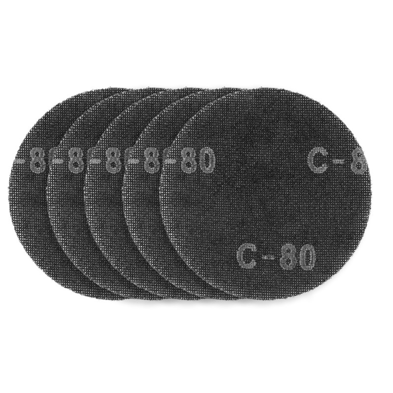GRAPHITE 54H026 Siatka ścierna do gipsu na rzep 180 mm, K80, 5szt do szlifierki 59G263