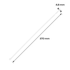 NEO TOOLS 01-662 Opaski zaciskowe EXTREME 4.8 × 370 mm, białe, 50 szt. 