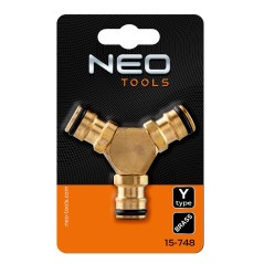 NEO TOOLS 15-748 Rozdzielacz typu Y, mosiężny 