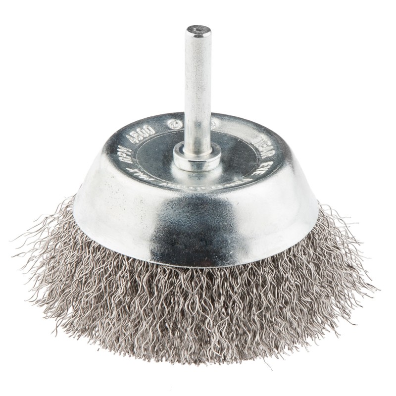 GRAPHITE 57H600 Szczotka druciana doczołowa z trzpieniem 75 mm, INOX