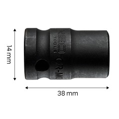 NEO TOOLS 12-214 Nasadka udarowa 1/2", 14 x 38mm, Cr-Mo 