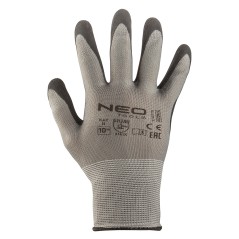 NEO TOOLS 97-617-10 Rękawice robocze, poliester pokryty lateksem (foam), 3141X, rozmiar 10 