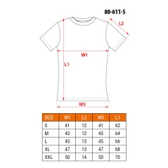 NEO TOOLS 80-611-S T-shirt damski bordowy, rozmiar S 