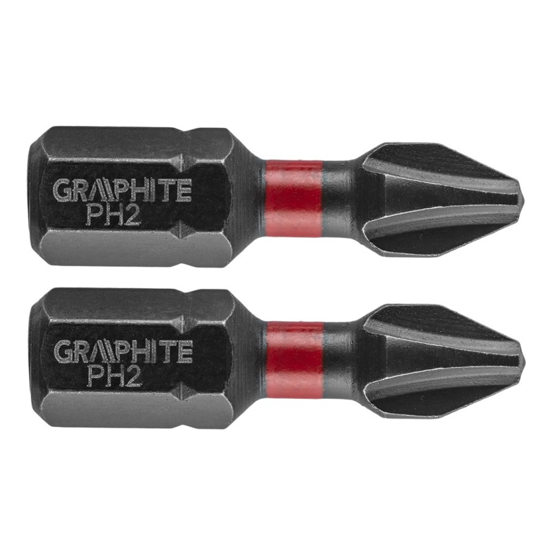 GRAPHITE 56H501 Bity udarowe PH2 x 25 mm, 2 szt.