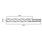 GRAPHITE 54T706 Wiertło do metalu Hex 4.2 mm, 2 szt.
