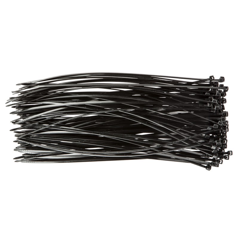 TOPEX 44E972 Opaski zaciskowe 2.5 x 200 mm, 100 szt., czarne