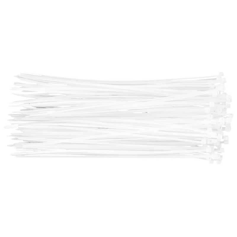 TOPEX 44E971 Opaski zaciskowe 2.5 x 200 mm, 100 szt., białe