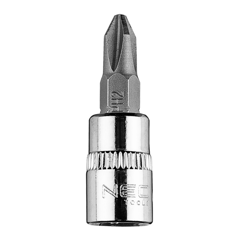 NEO TOOLS 10-317 Końcówka wkrętakowa PH2 na nasadce 1/4", krótka, 37 mm