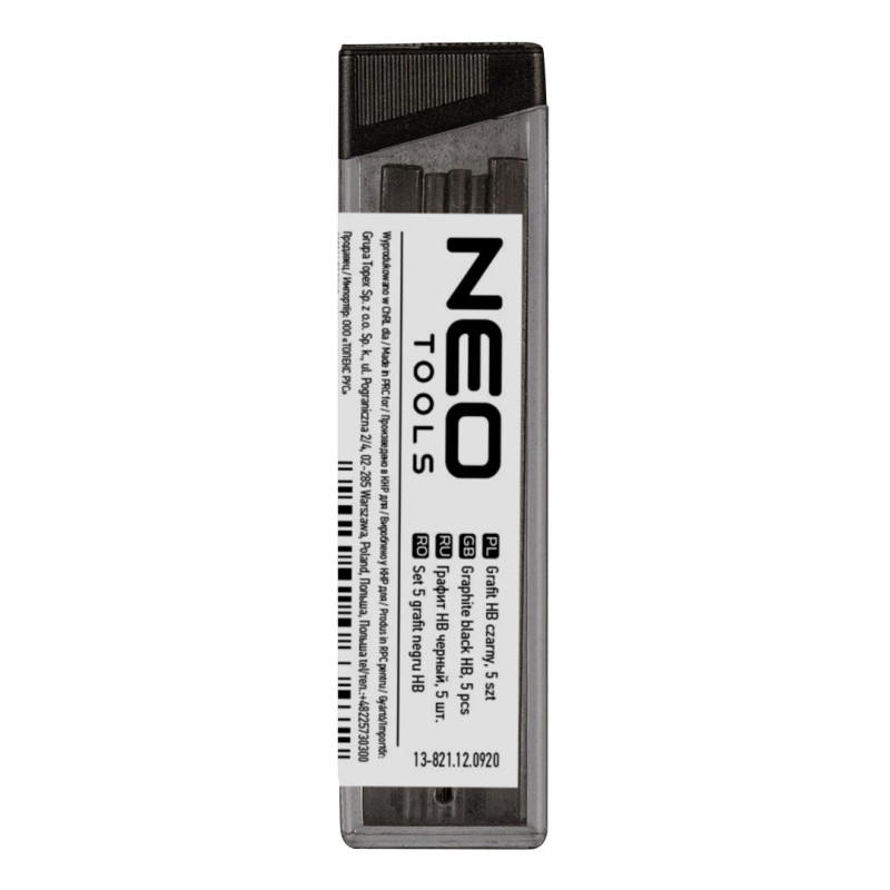 NEO TOOLS 13-821 Grafit hb czarny (do 13-810,13-815), 5szt