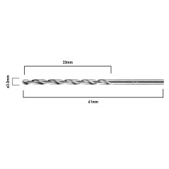 GRAPHITE 54T984 Wiertła do metalu HSS, DIN 338, 3 mm, 2 szt. 