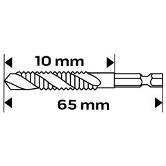 NEO TOOLS 08-951 Wiertło gwintujące HSS TiN, M4x0,7 mm, Hex 