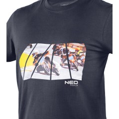 NEO TOOLS 81-681-XL T-shirt z nadrukiem, motor, rozmiar XL 