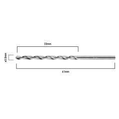 GRAPHITE 54T984 Wiertła do metalu HSS, DIN 338, 3 mm, 2 szt. 