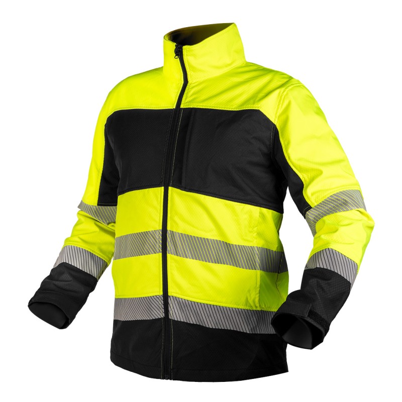 NEO TOOLS 81-702-XXXL Kurtka robocza ostrzegawcza Softshell, żółta, rozmiar XXXL