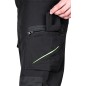 NEO TOOLS 81-295-1-XXL Spodnie robocze Mix&Match, 4 way stretch, czarno-zielone, rozmiar XXL