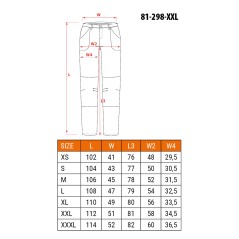 NEO TOOLS 81-298-2-XXL Spodnie robocze Mix&Match, stretch, czarne, rozmiar XXL 