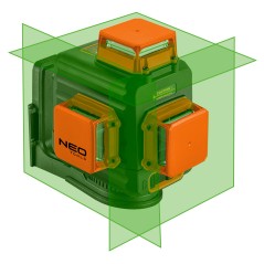 NEO TOOLS 75-109 Laser 3D, zielony, walizka, tarcza celownicza, magnetyczny uchwyt, ładowarka 