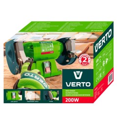 VERTO 51G450 Szlifierka stołowa 200W, ściernica 150 x 12.7 mm 
