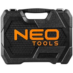 NEO TOOLS 08-672 Klucze nasadowe 1/2", 1/4" , zestaw 82 szt., CrV