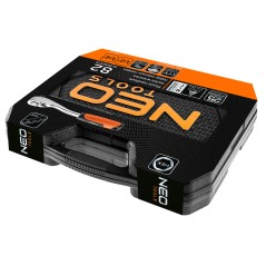 NEO TOOLS 08-672 Klucze nasadowe 1/2", 1/4" , zestaw 82 szt., CrV 