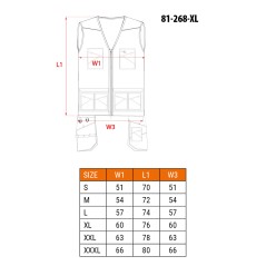 NEO TOOLS 81-268-XL Kamizelka robocza HD Slim, rozmiar XL 