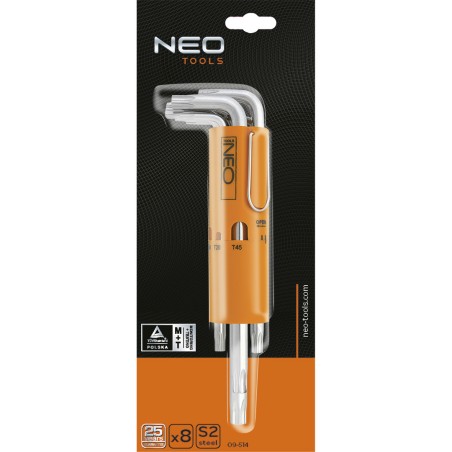 NEO TOOLS 09-514 Klucze Torx T10-T50, zestaw 8 szt.