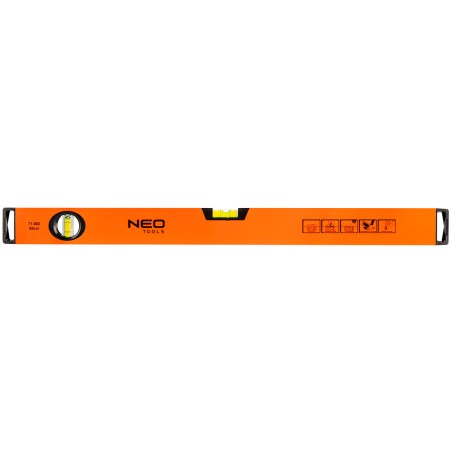 NEO TOOLS 71-082 Poziomnica aluminiowa, 2 libelle, frezowana dolna powierzchnia, 60 cm