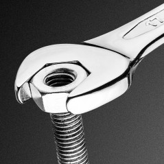 NEO TOOLS 09-458 Klucz płasko-oczkowy odgięty spline 8 mm 