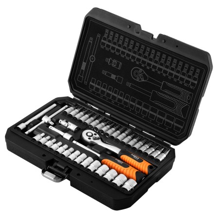 NEO TOOLS 10-232 Zestaw kluczy nasadowych 1/4",  38 szt., satyna