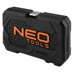 NEO TOOLS 10-232 Zestaw kluczy nasadowych 1/4",  38 szt., satyna 