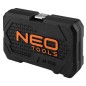 NEO TOOLS 10-232 Zestaw kluczy nasadowych 1/4",  38 szt., satyna