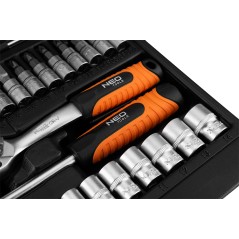 NEO TOOLS 10-232 Zestaw kluczy nasadowych 1/4",  38 szt., satyna 