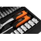 NEO TOOLS 10-232 Zestaw kluczy nasadowych 1/4",  38 szt., satyna