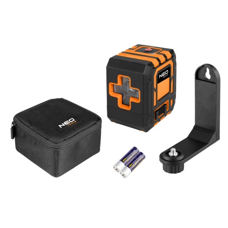 NEO TOOLS 75-142 Laser krzyżowy 20 m, z etui i uchwytem magnetycznym, czerwony