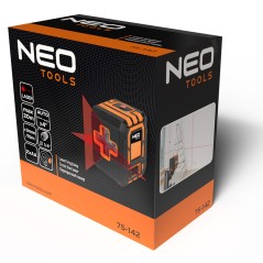 NEO TOOLS 75-142 Laser krzyżowy 20 m, z etui i uchwytem magnetycznym, czerwony 