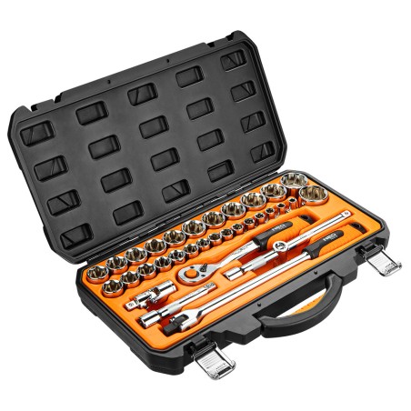 NEO TOOLS 08-692 Klucze nasadowe 1/2", zestaw 33 szt.