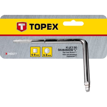TOPEX 34D077 Klucz do śrubunków, typ "L"